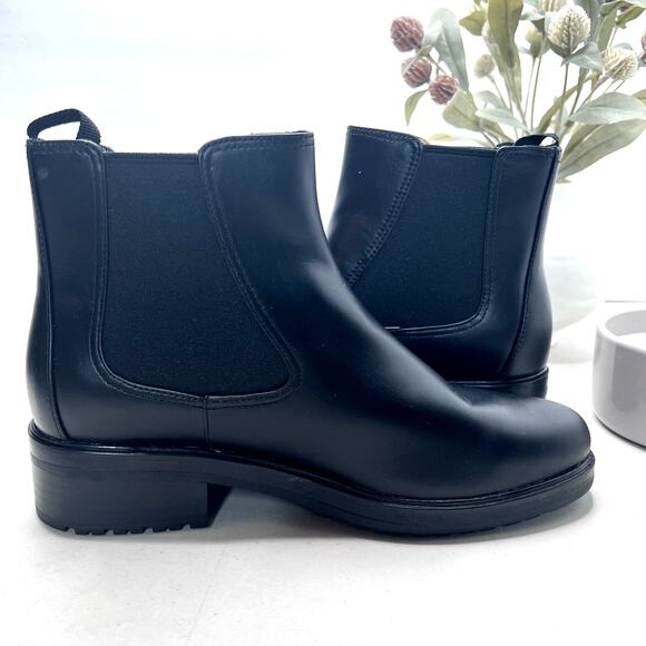 Everlane The Modern Utility Chelsea Boot Leather Block Heel Black Women 7.5 NWOB - Picture 7 of 10